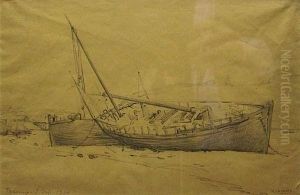 Bateau Sur La Plage by Henri Charrier