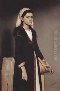 Peasant girl with basket
