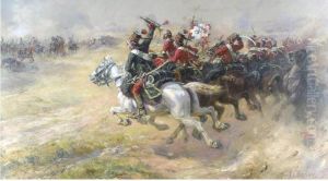 The Charge Of The Hussars by Henri G. Chartier
