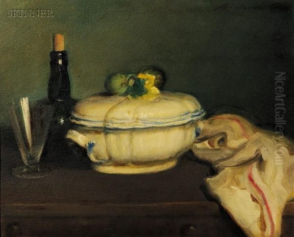 Lot Of Two Still Lifes With Tureen - view 1