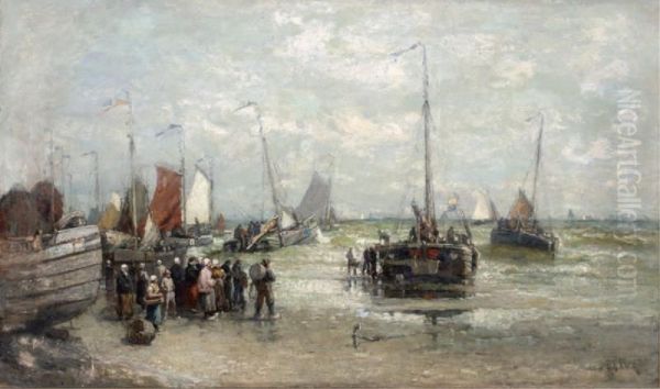 Herring Boats Preparing For Sea,
Scheveningen - view 1