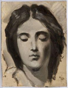 Etude De Tete De Femme, D'apres Velazquez by Theodore Chasseriau
