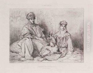 Deux Jeunes Femmes Mauresques by Theodore Chasseriau