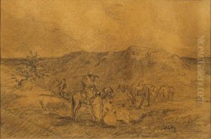 La Halte Des Cavaliers by Marc Alfred Chataud