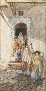Apres La Ceremonie De La Circoncision. by Marc Alfred Chataud