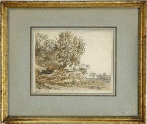 Landscape by Jean-Baptiste Claude Chatelain