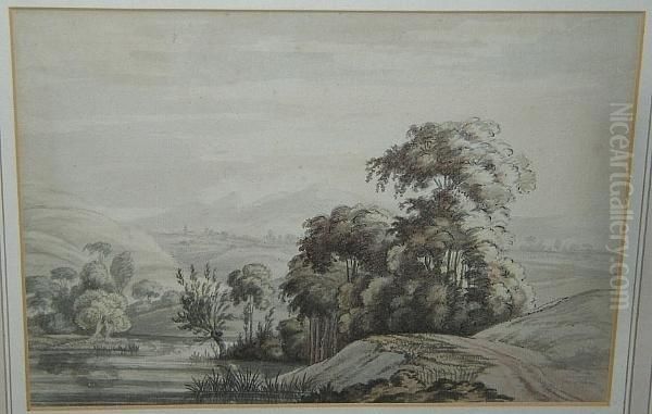 Tree Lined River - view 1