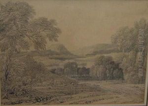 Landscape With Shepherd And Flock by Jean-Baptiste Claude Chatelain