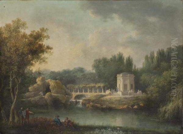 Le Rocher Et Le Belvedere A Versailles - view 1