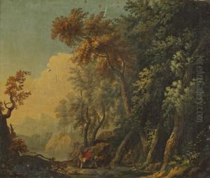 Paysage De Foret Avec Une Escarmouche