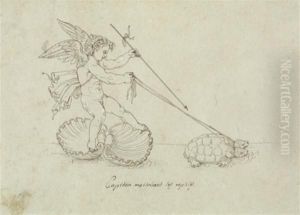 Cupidon Maitrisant Les Reptiles by Antoine Denis Chaudet