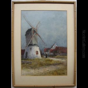 Dutch Village Scene by George Chauvignaud