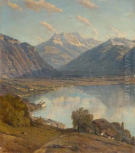 Vue De Glyon by Alfred Chavannes
