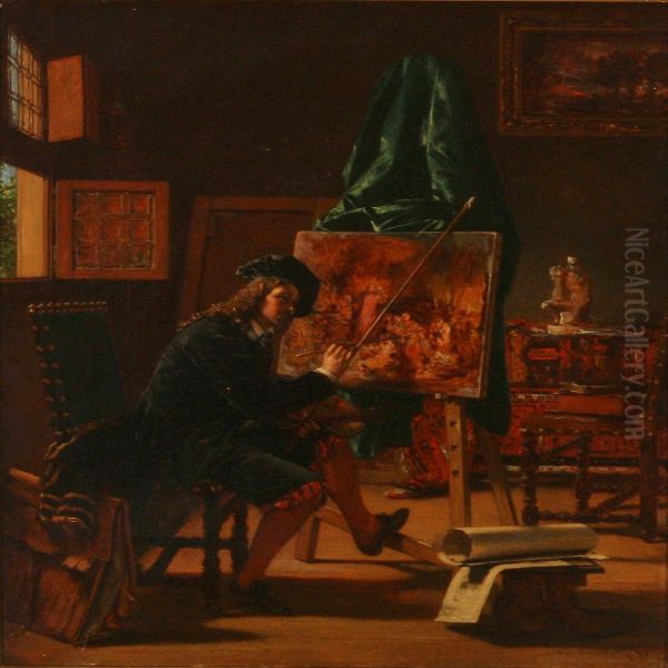 An Artist In His Studio - view 1