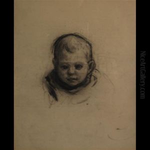 Portrait Of A Dutch Child; Standing Dutch Man by Georges Chavignaud