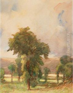 Trees In A Field by Georges Chavignaud