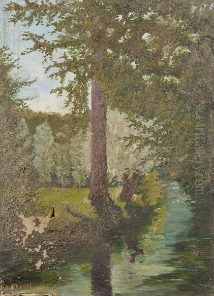 Arbre Pres Au Bord D'une Riviere - view 1