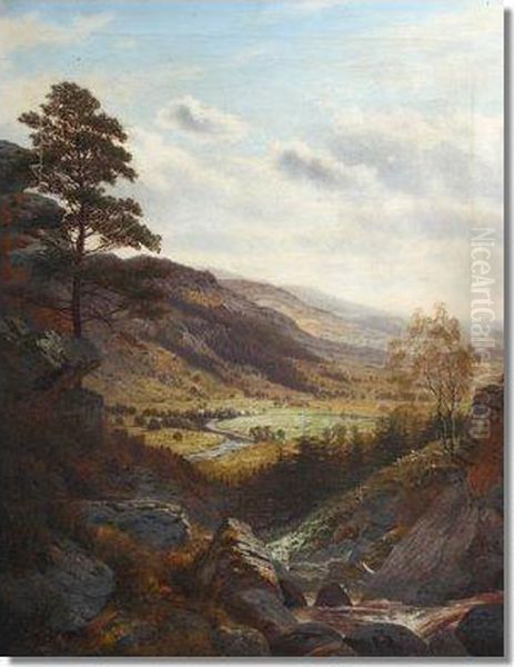 Cheadle, Lakelandlandscape With Rushing Brook To The Foreground - view 1