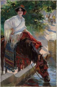 Watering The Horse by Ulpiano Checa y Sanz