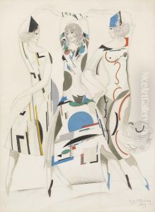 Costume Design For Humoresque by Sergei Vasil'evich Chekhonin