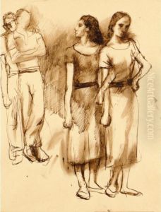 Drawing From The Cycle Resurrection Of The Dead by Vassilii Nikolaevich Chekrygin