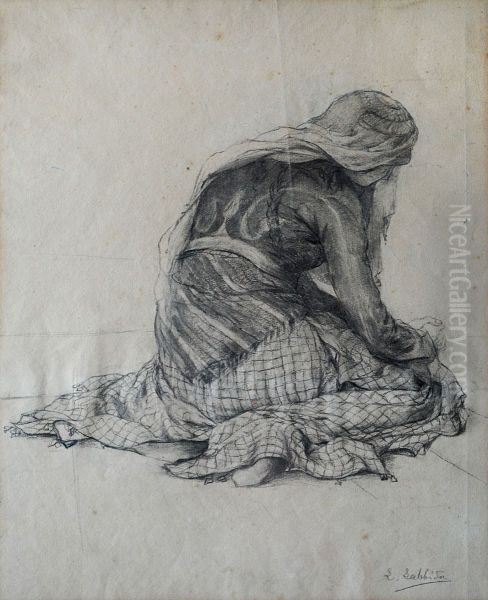 Study a kneeling woman - view 1