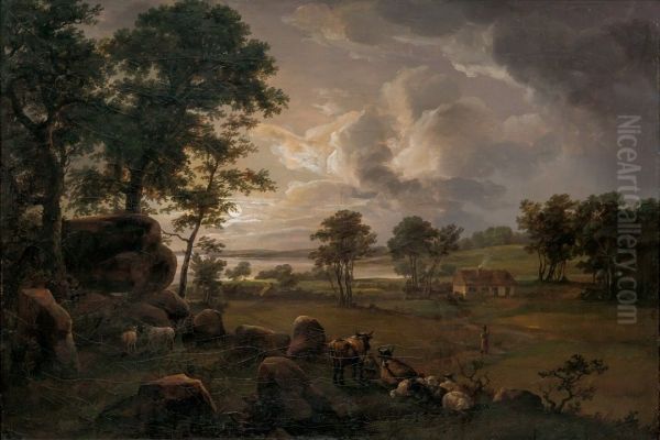 Dolmen near Vordingborg in Moonlight - view 1