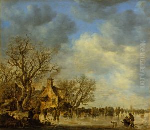Iceskating before an Inn by Jan van Goyen