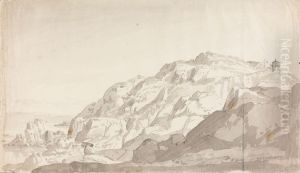 The Lighthouse at Kullen by Johan Wilhelm Ludwig Dahl