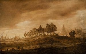 Landscape with Two Horsecarts Landscape with Two Horsecarts