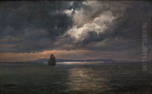 Fiord at Sunset by Johan Wilhelm Ludwig Dahl
