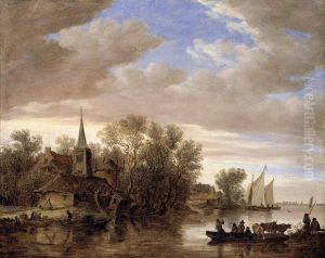 River Landscape with a Cattle-Ferry