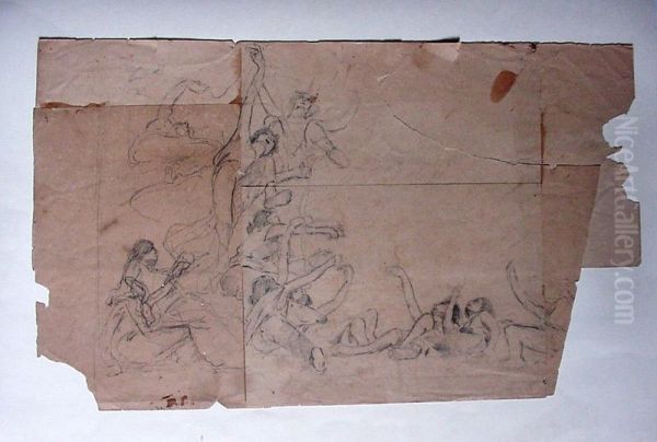 Figuras - Decoracao para o Palacio da Liberdade (Estudo) - view 1