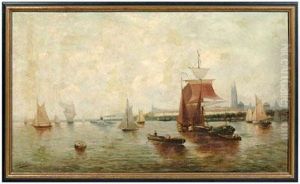 Boat In An Italian Bay by Giulia Cheli Capella