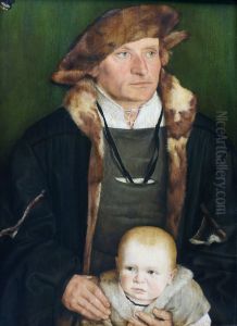 Portrait of Hans Urmiller and his Son by Barthel Beham