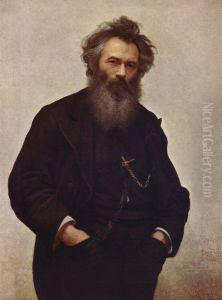 <<Portret hudoznikaIvana Ivanovica Siskina>> by Ivan Kramskoi