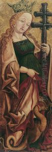 Hl. Margarete (Innenseite) und Hl. Panthaleon (Aussenseite) by Friedrich Pacher