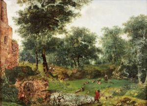 Wooded Landscape by Jan Van Der Heyden