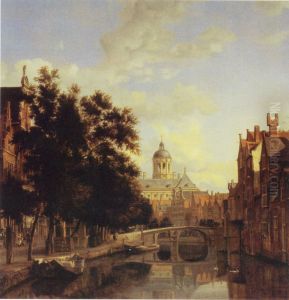 Nieuwezijds Voorburgwal with the Town Hall of Amsterdam