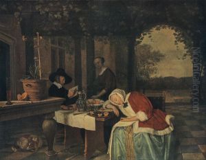 After the meal by Jan Steen
