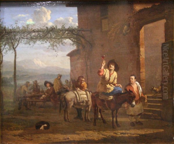 Deux muletiers a l'auberge. - view 1