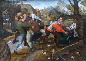 Rixe de paysans by Pieter Brueghel the Younger