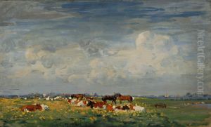 Summer meadow landscape on the Ijssel with a view of Hattem Summer meadow landscape on the Ijssel with a view of Hattem