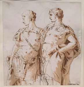 Two Young Men in Roman Uniform by Giovanni Battista Tiepolo