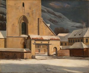 The Entrance Gate of the Cathedral, Bergen by Johan Wilhelm Ludwig Dahl