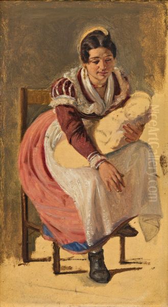 Roman woman with a child - view 1