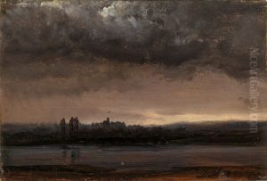 Cloud Study over the Elbe by Johan Wilhelm Ludwig Dahl