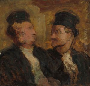 Two Lawyers by Honore Daumier