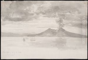Mount Vesuvius by Johan Wilhelm Ludwig Dahl