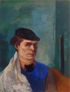 Self-Portrait With Painters Cloth by Felix Nussbaum